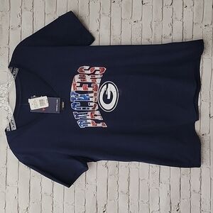 NWT, NFL Team Apparel, Fanatics Women's GB Packers, Patriotic T-shirt, Sz Large.